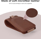 Sotfamily Sunglass Holder for Car Visor, Suede Cloth Magnetic Sunglass Organizer for Car Accessories, 2 Packs, Brown