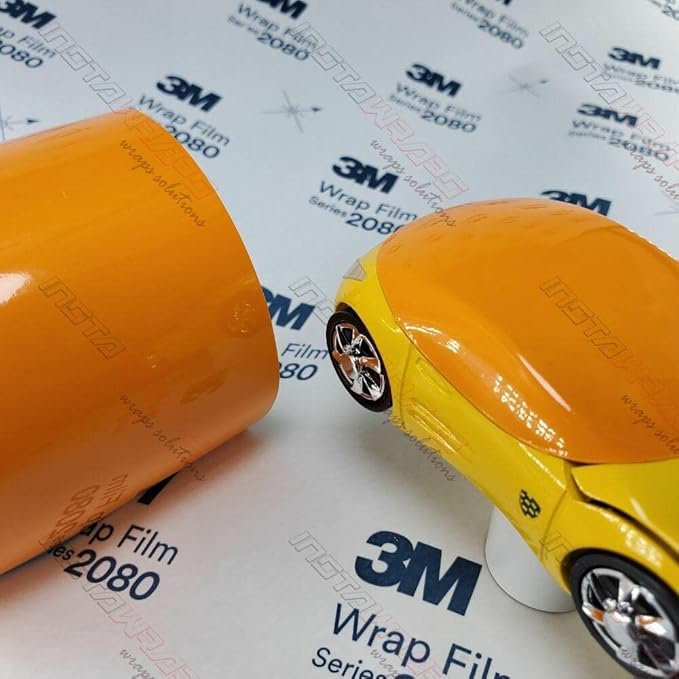3M Car Wrap Roll 2080 Gloss Orange | G54 | (5ft x 1ft (5 Sq/ft)) | Automotive Vinyl Wrap for Cars - Car Interior Wrap & Exterior | w/Free Instawraps Pro Glove