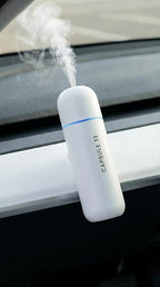 Car Perfume Starter Pack, Car Air Freshener, Ultrasonic Aroma Diffuser, 6 Fragrances (White Crystal, Red Diamond, East Gold, Ocean Blue, Sweet Cherry, Light Pink) (White)