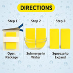 2-Pack Car Wash Sponges - Large Sponges, Extra Thick for All-Purpose Cleaning, Non-Scratch, Ideal for Vehicle Washing, Equipment Cleaning, Boat Cleaning, Rectangle