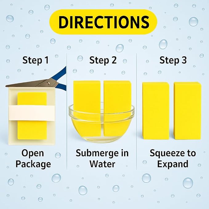 2-Pack Car Wash Sponges - Large Sponges, Extra Thick for All-Purpose Cleaning, Non-Scratch, Ideal for Vehicle Washing, Equipment Cleaning, Boat Cleaning, Rectangle