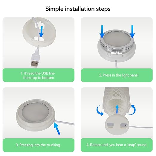 5PCS LED Lamp Kit 001 for Bambu Lab H2S/P2S/P1P/A1 Makerworld 3D Prints | 5V USB Powered, 3000K Warm White, Power-Off Color Storage, Adjustable Brightness & Color, DIY Hardware Spare Parts