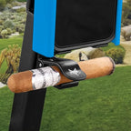 Desert Fox Golf Phone Caddy + Cigar Holder – Adjustable Golf Cart Phone Mount with Secure Cigar Clip – Hands-Free GPS & Golf App Access – Fits All Phones & Cigars (Blue)