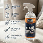 CSX Powerful Stain Remover 24oz – Heavy Duty Carpet & Upholstery Cleaner, Professional Strength, Deep Clean Formula – Removes grease, wine, coffee, ink, food, and more – Made in the USA