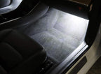 iJDMTOY 4pc Universal Fit Xenon White LED Interior Ambient Lighting Kit for Under Dashboard, Seat, Foot Area, Trunk/Cargo Area Decoration
