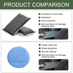 2PCS Car Interior Scrubbing Sponge, Scrub Pads Car Detailing, 5.9'' x 3.5'' Microfiber Auto Interior Cleaning Scrub Applicator, Auto Wash Sponge Pad for Vehicles Leather Plastic (Gray Black)