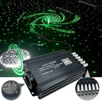 Car Home Fiber Optic Lights kit Star Ceiling Sky Light APP Remote Control (500pcs*0.03in*9.8ft+meteor250pcs)