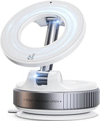 ILKCC Vacuum Suction Magnetic Phone Holder, 2025 Upgraded Vacuum Suction Cup Mount for Magsafe, 360° Adjustable Foldable Portable Magnetic Car Phone Stand for Cars/Gyms/Mirrors/Smooth Surface (White)
