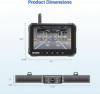 FEISIKE Solar Wireless Backup Camera with 5" 1080P Monitor, 10000mAh Rechargeable Battery, 2-Minute DIY Installation, IP69K Waterproof for Car, Truck, SUV, Van, Trailer