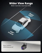 Dash Cam Front and Rear Camera 4K+1080P, Kingslim Dash Camera for Cars Built-in WiFi APP, Mini Car Camera with Night Vision, 24H Parking Monitor, Loop Recording, G-Sensor