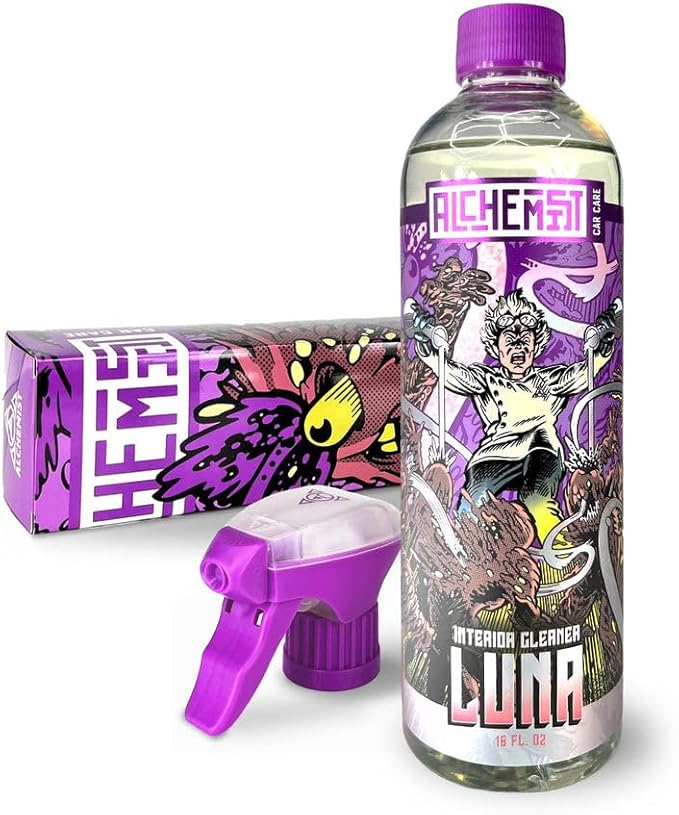 Alchemist Luna Interior Cleaner | Deodorizing Car Interior Cleaner Spray Safe on Leather, Vinyl, Fabric & Dash | Interior Protectant with UV Defense | Interior Car Detailing Spray | 16 oz