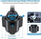 Miracase [Upgraded Version] Cup Phone Holder for Car, Universal Adjustable Long Neck Car Phone Mount Cradle Friendly Compatible with iPhone Samsung Google and All 4.0-7.0 inches Smartphones