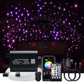 AKEPO 16W Starlights Headliner Kit Mixed Sizes 335pcs (0.03+0.04+0.06in) 13.1ft/4m, APP+Music Activated Effect Fiber Optic Star Lights Kit with Remote Controller for Car Home