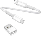 Basesailor Short 1FT USB C to Lightning Charger Cable with USB A Adapter,USB Type C Fast Charging Power Cord for Apple iPhone 14 13 12 11 Mini Pro Max Plus,XS XR X 8 7 6 5 SE,iPad 8 9 8th 9th Gen