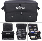 2 Layer Golf Trunk Organizer, Waterproof Car Golf Locker with Separate Ventilated Compartment for 2 Pair Shoes, Golf Trunk Storage for Balls, Tees, Clothes, Gloves, Accessories, Golf Gifts