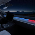 Ambient Light with Blind Spot Warning for Tesla Model 3 Highland (2024 2025) & Y Juniper (2025 2026) LED Interior Lights Strip 3.77ft for Tesla Custom Color Modes Neon Light Kit Plug-and-Play