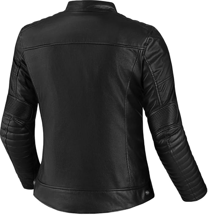 SHIMA Winchester 2.0 Motorbike Jackets for Women AirForce Back Protector Armour Riding Leather Motorcycle Jacket Summer Bikers Ventilated Armoured Bike Motorcycles (Womens, Black, XS)
