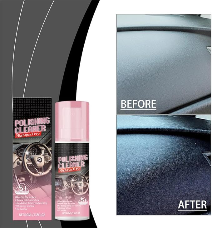 Car Interior Cleaner, Vehicle Interior Polish,Polishing Cleaner Car Interior, Car Interior Detailer and Cleaner, Vehicle Interior Polish, Interior Detailer Spray (2 Pcs)