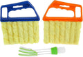 3Pcs Window Venetian Blind Cleaner Duster Tool, 2Pcs Washable 7 Fingers Dusting Cleaner and 1Pc Air Vent Cleaner, Venetian Washable Mini Handheld Brush for Air Conditioner Vents, Fans Vents