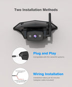 AUTO-VOX 8.2'' RV Backup Camera Wireless: Compatible with Pre-Wired RV, 1080P HD Monitor with CarPlay, Voice Control, IR Night Vision, DVR Recording Back Up Camera for Camper, Trailer, Motorhome