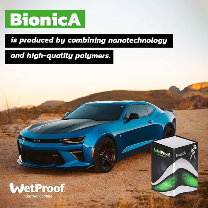 BIONICA Car Wax Nano Ceramic Coating - 50ml - Water Repellent, Scratch Resistance, High Gloss, UV Protection, Easy Application - for All Cars, Bikes, Motorbikes, Motorcycles, SUV's