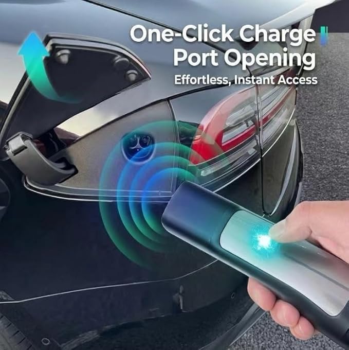Level 2 EV Portable Charger for Tesla, 32A 240V ETL Certificated,NEMA 14-50,NACS Connector, 25FT Cable, Adjustable 16A-32A, LCD Display, Plug-and-Play Fast Charging Station for Home/Outdoor