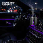 Smart Car Air Freshener, 3 Levels of Adjustable Intensity, Aroma Rechargeable Aroma Diffuser, Adjustable Aroma Diffuser, 220mAh Built-in， Fresh+Intense+Ocean Perfume