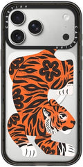 CASETiFY Impact iPhone 17 Pro Max Case [Slim/Compatible with Magsafe / 8.2 ft. 4X Military Grade Drop Protection] - Fierce Tiger - Clear Black
