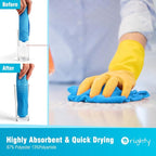 Orighty Cleaning Cloths, Shop Towels 50 Pack, Shop Rags Reusable, Microfiber Cleaning Rags Bulk for Cars, Multi-Purpose Lint Free Towels for Automotive, Mechanic, Kitchen, 11.5’’ x 11.5’’, Blue
