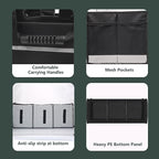 AOPHY Trunk Organizer for Car, 95L Large Capacity Storage with Non-Slip Bottom Strips and 2 Retractable Straps, Cargo Organizer for Suv, Truck, Sedan, Waterproof Portable Car Organizers for Women Men