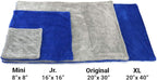 Autofiber Amphibian Dual Side Microfiber Car Drying Towel - One Side Twist, One Side Plush - Pack of 1-20 inch x 30 inch (Blue/Gray)