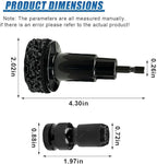 Wheel Hub Resurfacing Kit, Car Wheel Hub Rust Removal Tool Brake Hub Cleaning Kit for Lug Studs and Rotors, Inner Rim Cleaner Tool Fits Power Drill or 1/2" Impact Driven Wrenches (Black)