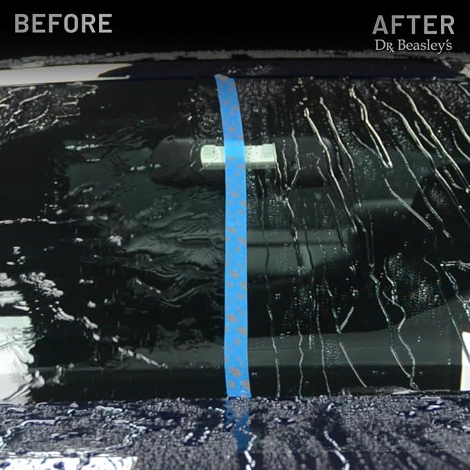 Dr. Beasley's Glass Serum Kit - Semi-Permanent Ceramic Coating, Water-Repelling, Easy-Cleaning, UV Protection, Perfect Clarity