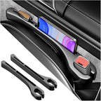Stacool [2026 Upgrade] 2PCS Car Seat Gap Filler with Phone Holder,Multi-Function Car Side Seat Gap Filler for Prevent Items Falling,Universal Car Seat Organizer Car Accessories Interior (Black)