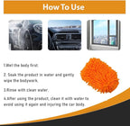 TOP VACUUM PARTS Premium Scratch-Free Microfiber Wash Mitt - Orange, Ultra-Soft Car Wash Glove for Swirl-Free Finish, Safe for Cars, Trucks, SUVs, Motorcycles, and More