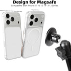 Aluminum Alloy Phone Mount for Ford Bronco 2021 2022 2023 2024 2025 2/4 Door, Dual 1" Ball 360° Rotation, Strong Magnetic Phone Holder for MagSafe iPhone 17 16 15 14 13 12 Series