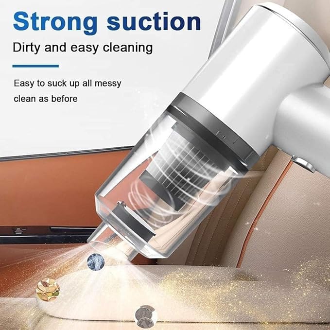 Portable car Vacuum Cleaner 45W/4500Pa, Suitable for Interior Cleaning of Cars, Dry and Wet Dual-Purpose, Strong Suction Power, Long Running time, Portable and Easy to use