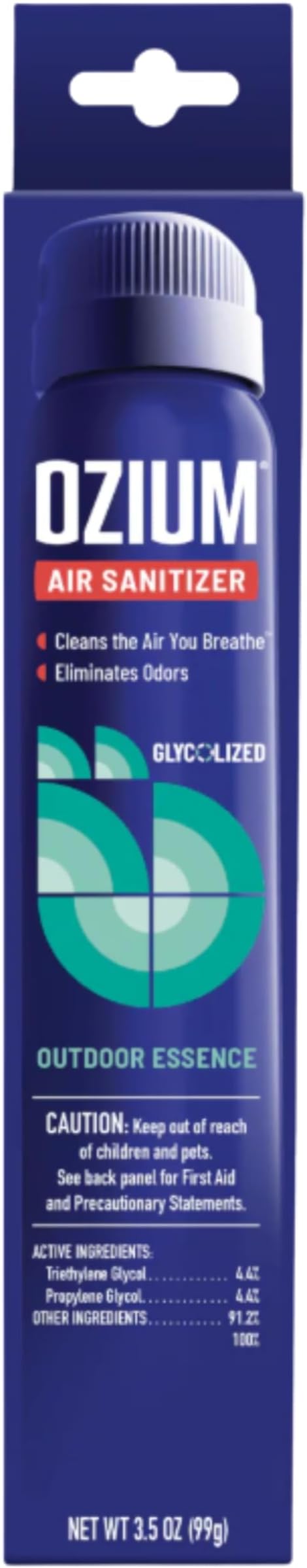 Ozium 3.5 Oz. Air Sanitizer & Odor Eliminator for Homes, Cars, Offices and More, Outdoor Essence Scent, 6 Pack