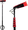 3.6-10.8m Window Cleaning Pole, Water Fed Telescopic Brush Extendable Cleaning Tools for Photovoltaic Panel Cleaning Trucks Windows Window Cleaner Kit (3.6m/12ft)