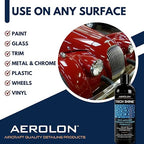 Tech Shine: Ceramic Coating for Cars, Car Wax, Car Polish, Ceramic Polymer Coating, Hydrophobic Top Coat Polish and Sealer, Auto Detailing - One Gallon with Applicator Pad