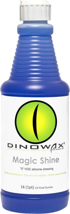 Dinowax Magic Shine | Multi-Purpose Glossy Dressing for Interior & Exterior | Professional-Grade (16 Oz)