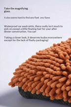 Car Wash Mitt Microfiber, 2PK-Scratch & Lint Free, Premium Chenille Microfiber Wash Mitt (Coffee Color)