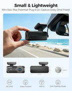 AZDOME 4K Dash Cam Front, Voice Control Dash Camera for Cars, WiFi 6 Mini Dashcam with APP Live Chat Support, Car Camera, Loop Recording, G-Sensor, 24H Parking Mode, Support 256GB Max Easy to Install