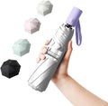 BAODINI Small UV Protection Travel Umbrella Compact for Rain and Sun UPF 50+ Windproof Portable 42 inch Umbrella for Women and Men