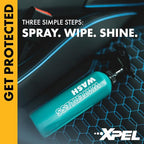 XPEL SiO2 Waterless Car Wash Spray – Quick Spray and Wipe Ceramic Wash – Clean, Shine & Protect with Slick Protective Barrier – High Gloss Finish – No Hose Needed, Rinseless & PPF Safe