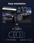360 View 4 Channel Dash Cam Front and Rear Left Right Inside Camera for Cars, GPS and 5G Band WiFi, Night Vision, 160 Wide Angle, WDR, 24H Parking Mode, Supercapacitor, Included 128GB Card