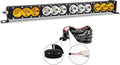 Willpower 22 inch LED Light Bar Single Row White Amber Dual Color 120W Off Road Light Bar Spot Flood Combo LED Work Light Truck UTV 4x4 Cars SUVs ATVs Boats Fog Driving Light with Wiring Harness kit