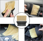 Ziciner Car Interior Detailing Brush, Ultra-Soft Auto Hair Bristles Removal Dust Collectors, Universal Vehicle Interior Cleaning Dashboard, Air Conditioner Vent etc Tool Accessory (1PC, Yellow)