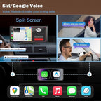 Portable Carplay-10.26" Screen Car Play-Wireless Apple Car Play & Android Auto,4K Dash Cam,1080p Backup Camera DVR,Audio Receivers GPS Navigation Mirror Link, Bluetooth,FM, Siri,SD Card