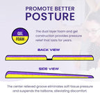 GSeat Lite Travel Gel and Foam Cushion - for Back Pain, Sciatica, Pressure Relief, and Tailbone Discomfort - Promotes Healthy Posture - Ergonomic Comfort - for Car, Commute, Airplane and Travel